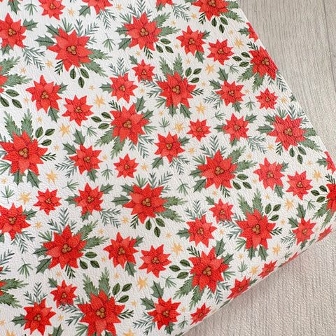 Christmasy Flowers Leatherette