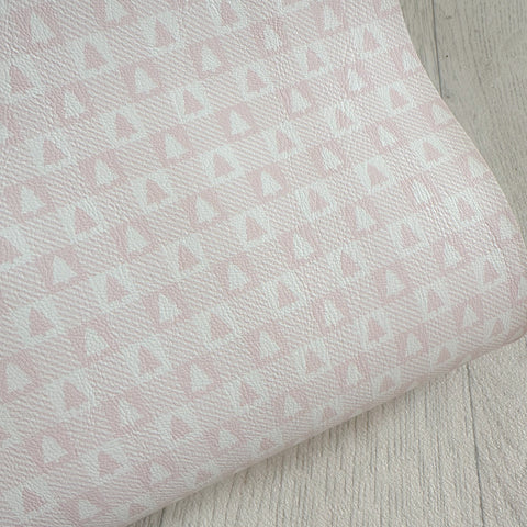 Pink Tree Gingham Leatherette