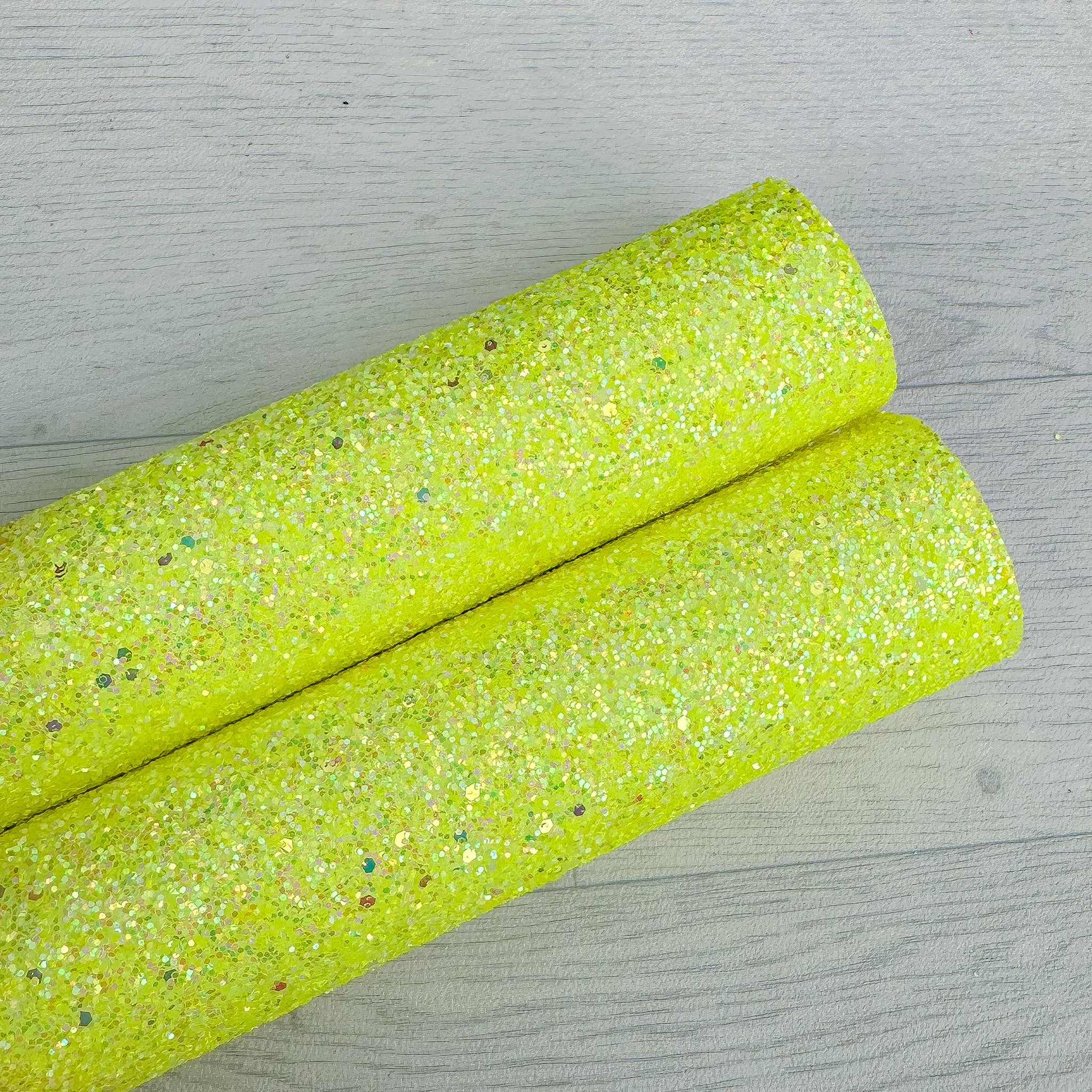 Neon Yellow Chunky Glitter