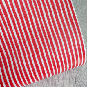 Red Candy-Cane Stripes Leatherette