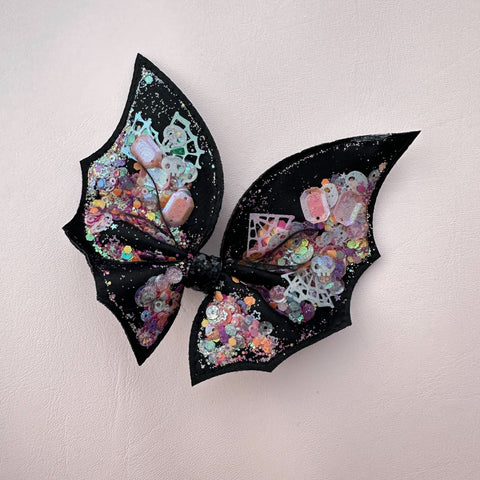 DIY Bat Bow with Sequins