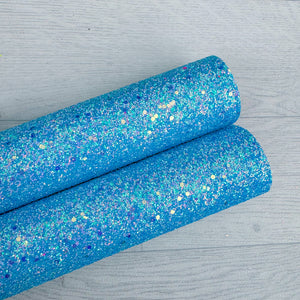 Neon Blue Chunky Glitter