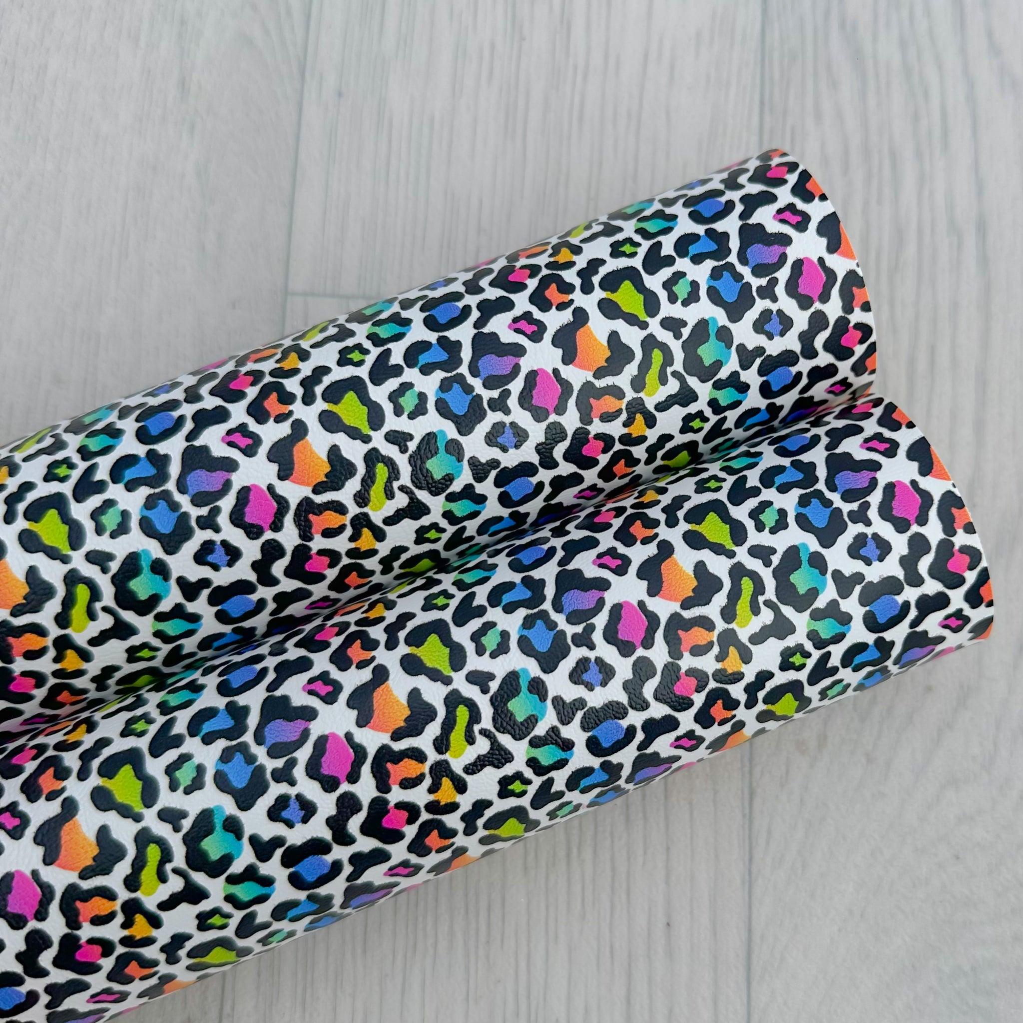 Neon Leopard Leatherette