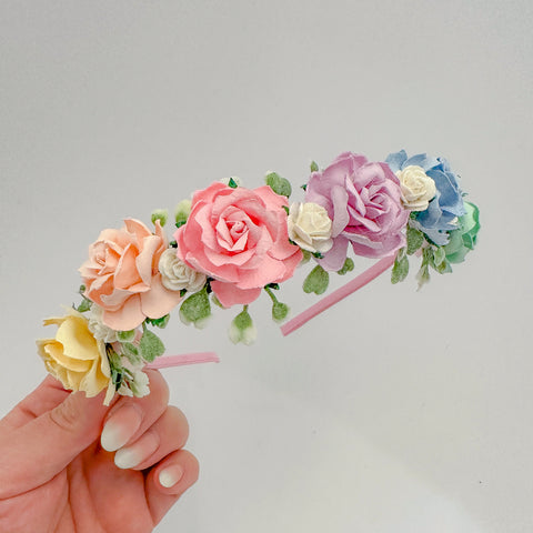 Rainbow Floral & Foliage Headband Kit