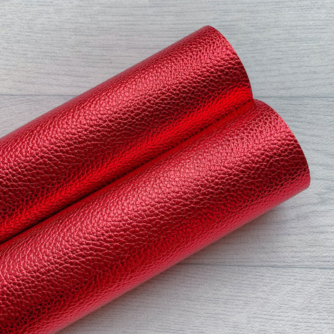 Metalic Red Leather